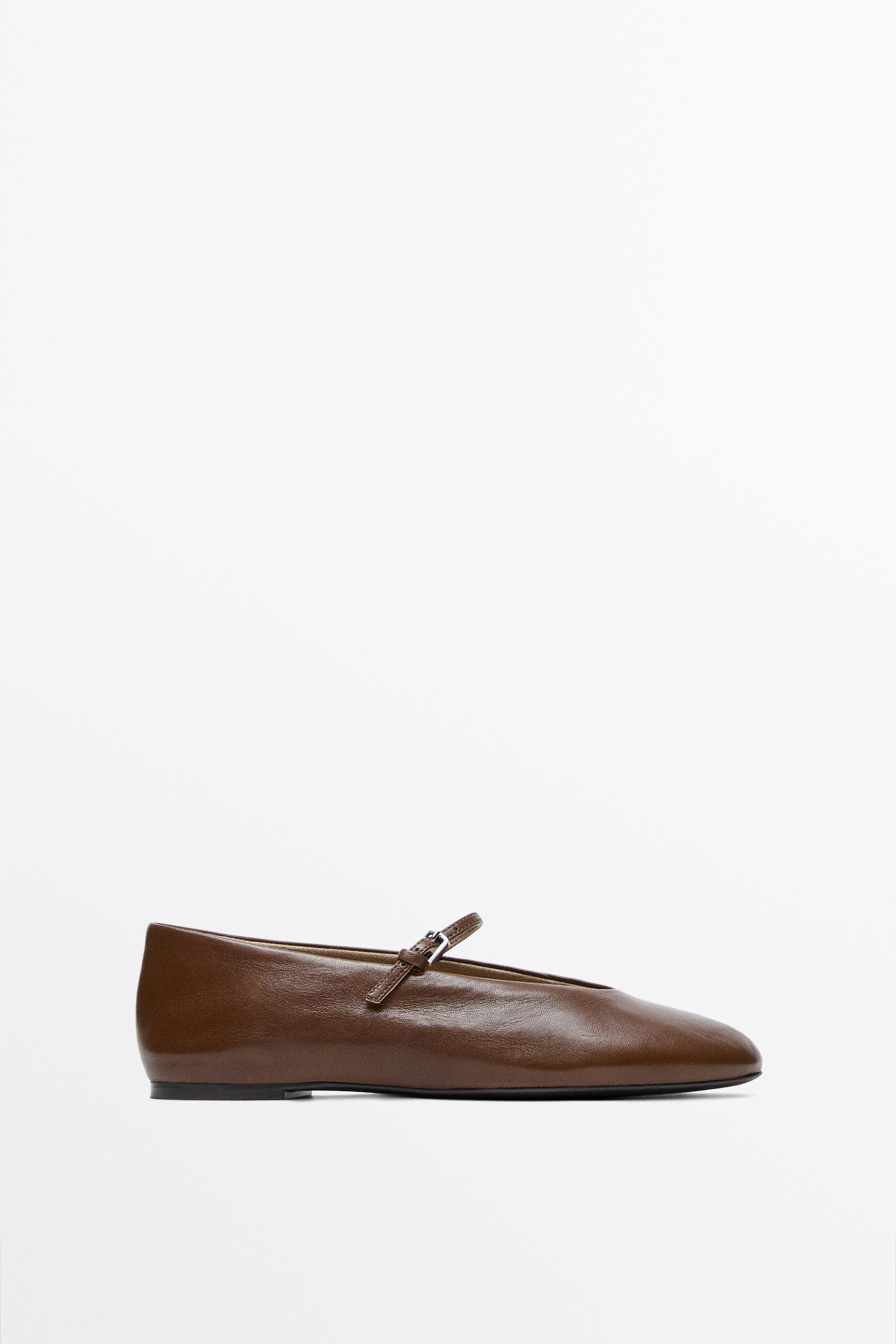 Ballerine en cuir souple
